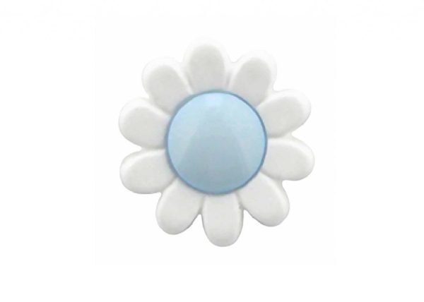 Boutons fleurs bleu pâle