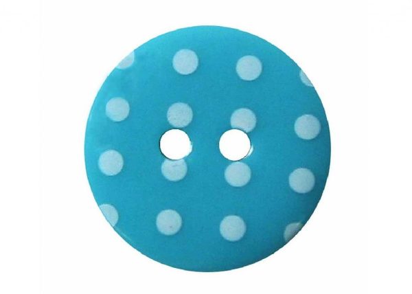 Boutons à pois turquoise