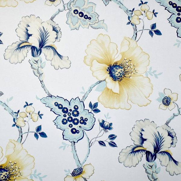 MONALISA fleur blanc bleu