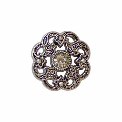 Boutons fleur avec pierre 23mm