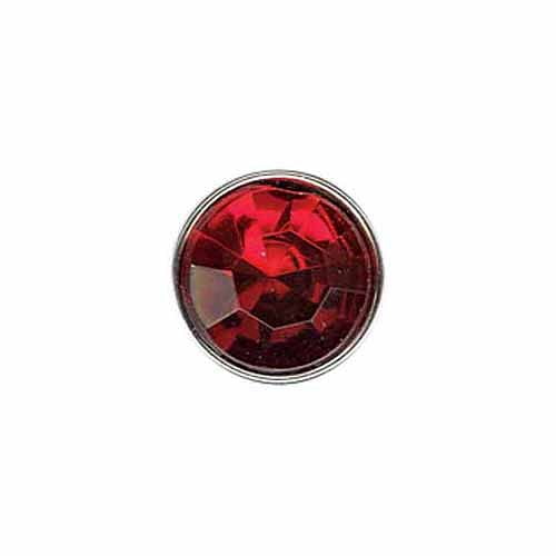 Bouton à tige rouge et argent 12mm