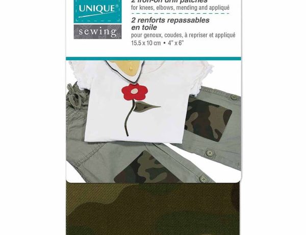 Renforts repassables verts camouflage
