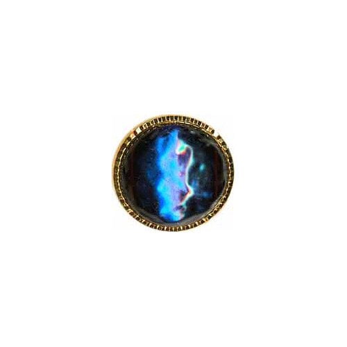 Bouton à tige bleu et or 15mm