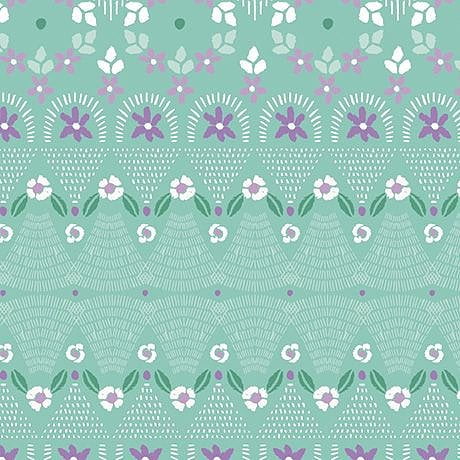 Fleurs vert menthe