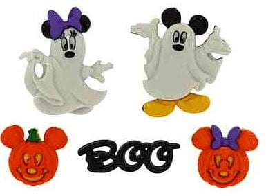 Boutons Mickey and Minnie Halloween Ghosts