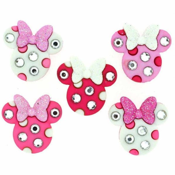 Boutons Minnie Rhinestones heads