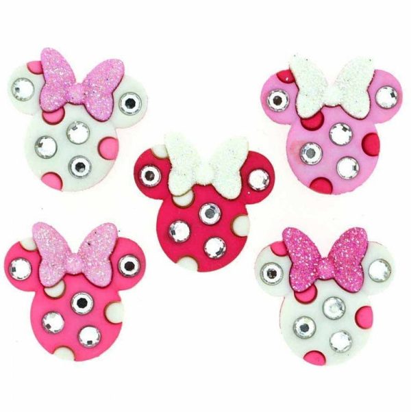 Boutons Minnie Rhinestones heads