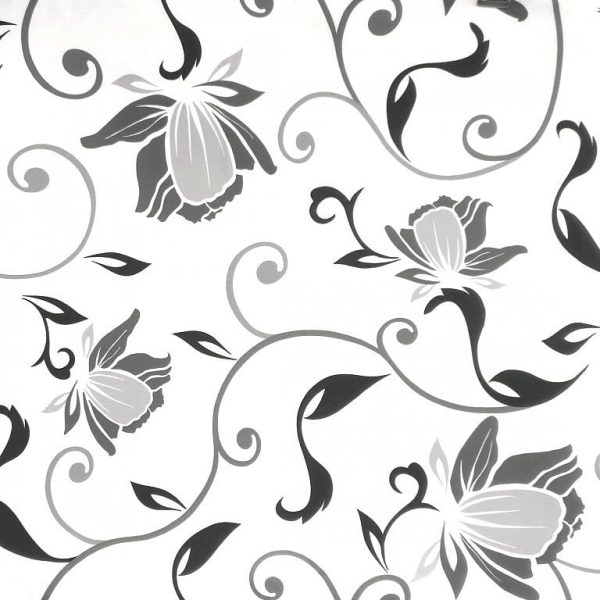 Motif de fleurs-Blanc