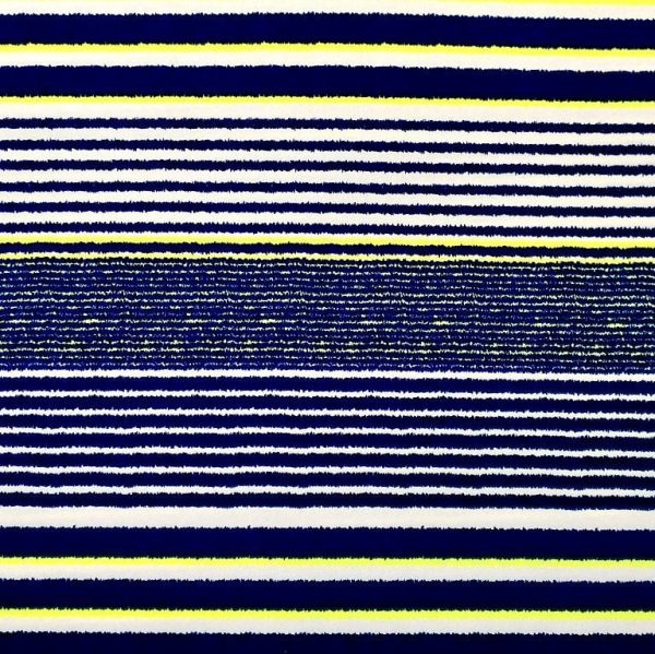 Rayures bleues et lime