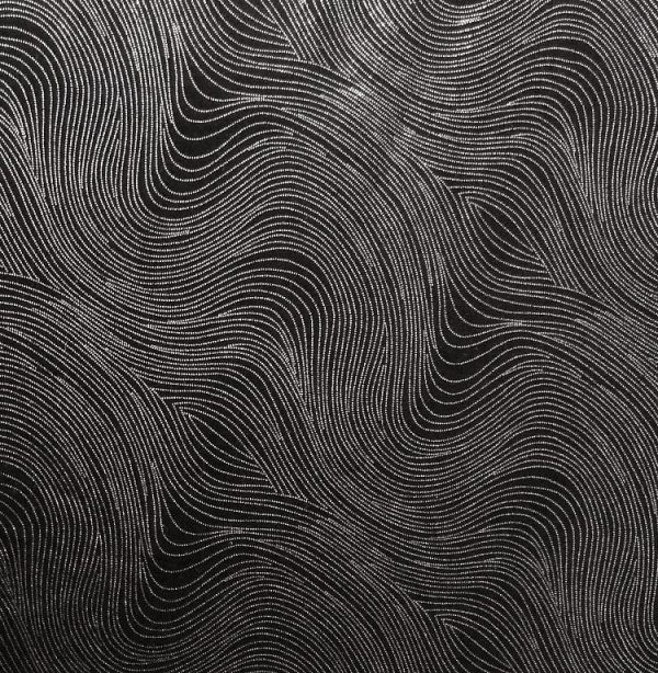 Tricot vague noir et argent