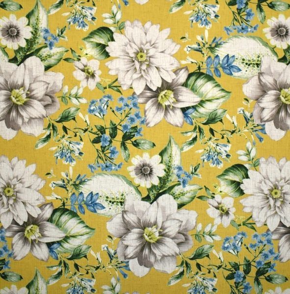 Fleurs et feuilles - Jaune