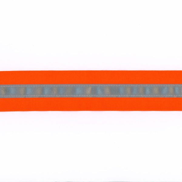 Roban Fashion Bande réfléchissante orange fluo à coudre - 10 m de long