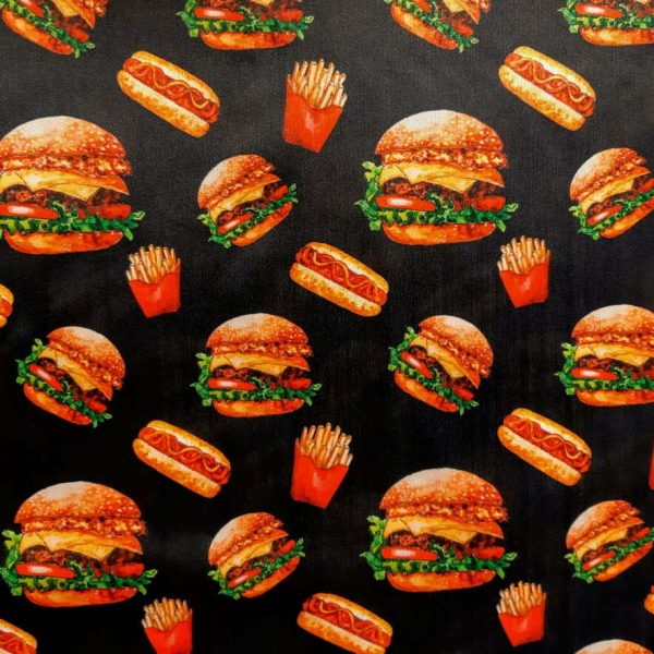 Hamburger sur fond noir