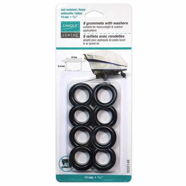 Oeillets noirs en métal - 14mm – Image 2