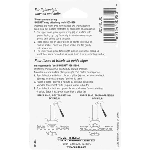 Boutons pression métal perlé bleu-11.5mm – Image 3