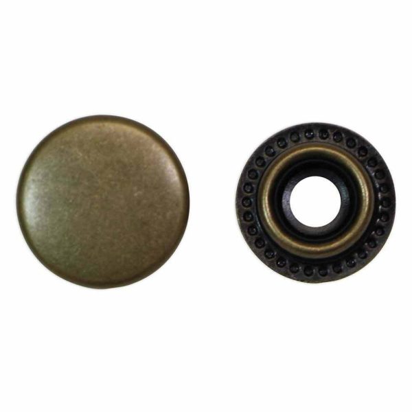 Boutons pression métal or antique brass-15mm