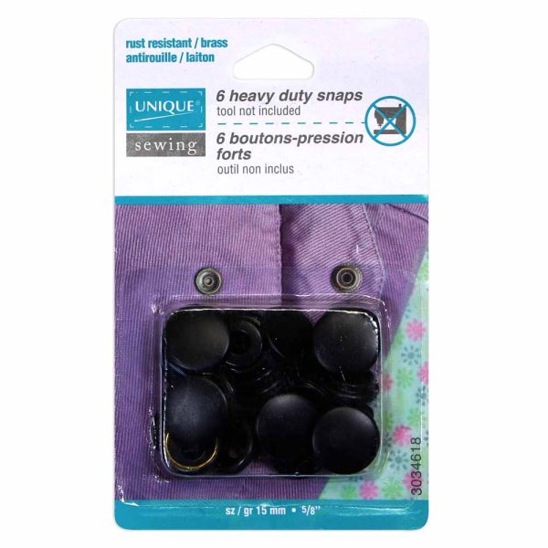 Boutons pression métal noir-15mm – Image 2