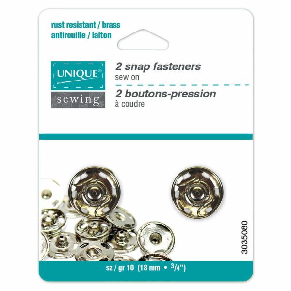 Boutons pression métal nickel à coudre-18mm – Image 2