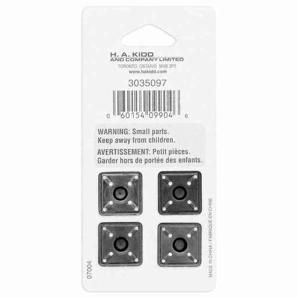 Ensemble de boutons pression métal gun de forme carré-14mm – Image 3