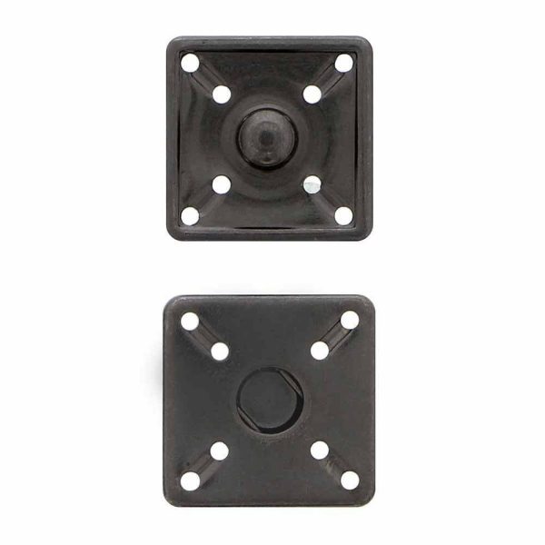 Ensemble de boutons pression métal gun de forme carré-21mm