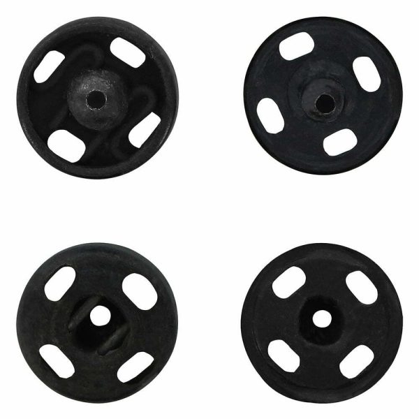 Bouton pression métal à coudre noir-6mm – Image 4