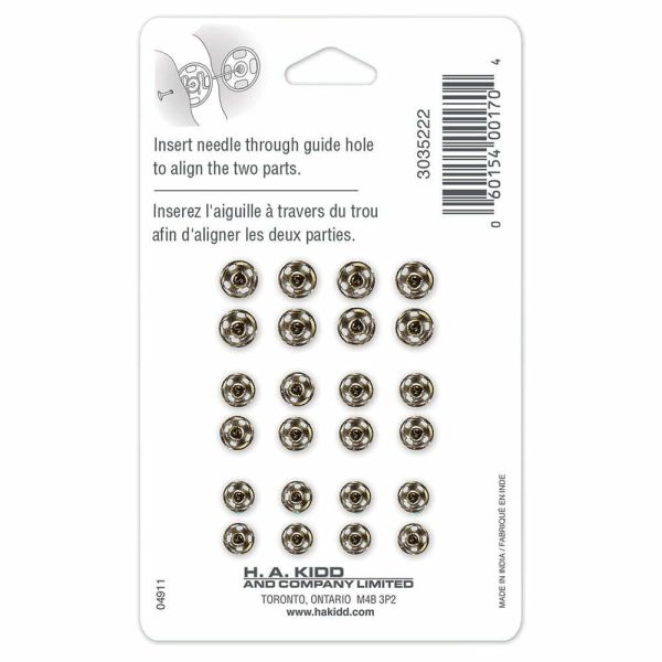 Assortiment de boutons pression en nickel-5mm à 7mm – Image 2