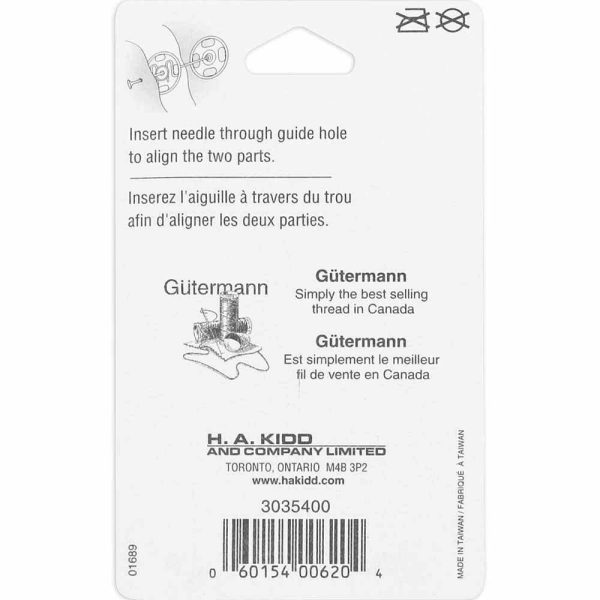 Boutons pression plastique transparent invisible-8mm – Image 3