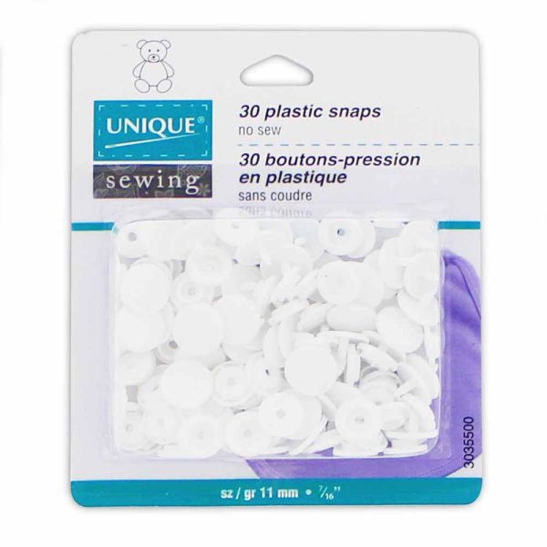 Boutons pression de plastique-Blanc – Image 2