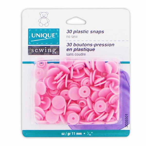 Boutons pression plastique-Rose – Image 2
