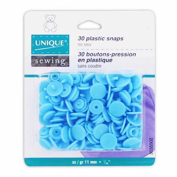 Boutons pression en plastique-Bleu pâle – Image 2