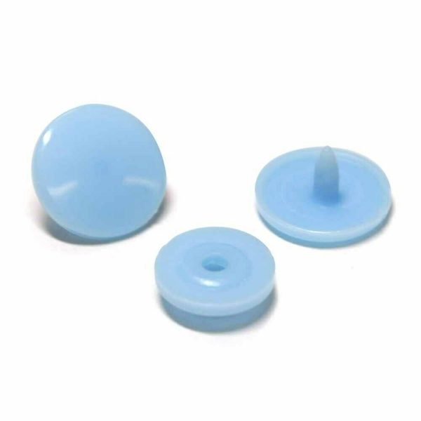 Boutons pression en plastique-Bleu pâle