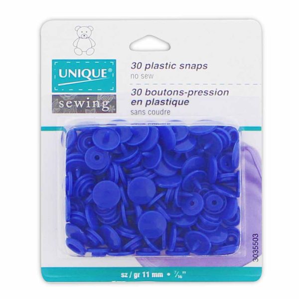 Bouton pression plastique-Bleu royal – Image 2