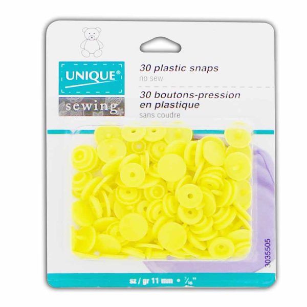 Bouton pression en plastique-Jaune – Image 2