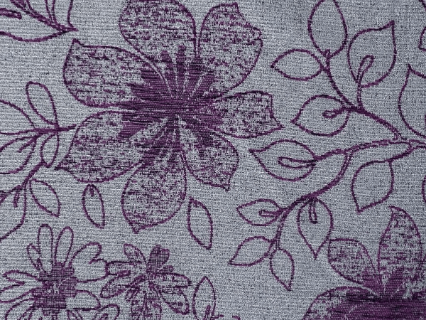 Fleurs mauves-Gris