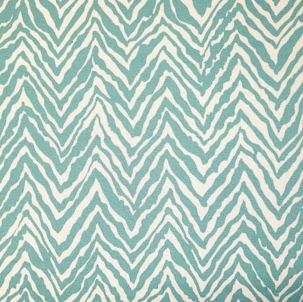 Chevrons aqua et blanc