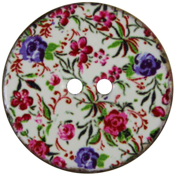 Bouton fleurs 34mm