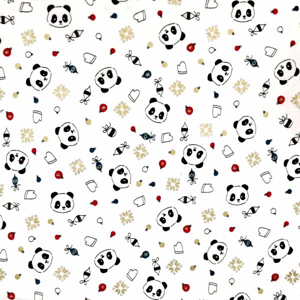 Pandas de Noël-Blanc