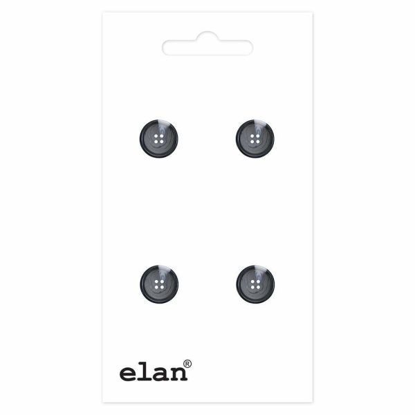 Boutons gris 4 trous-15mm – Image 2
