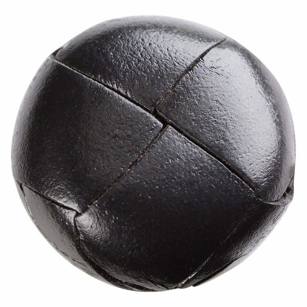 Boutons effet cuir noir-28mm