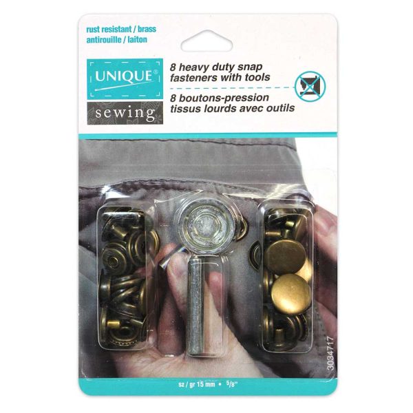 Boutons pressions métal brass et jeu de pose-15mm – Image 2