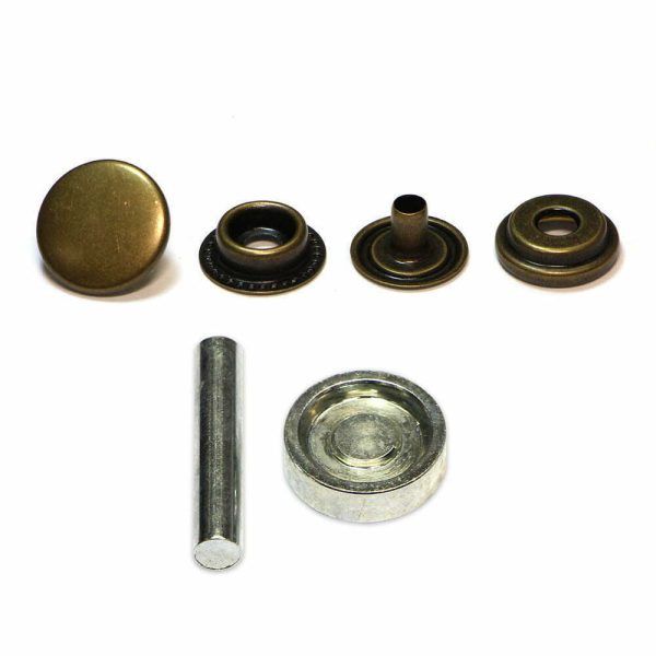 Boutons pressions métal brass et jeu de pose-15mm