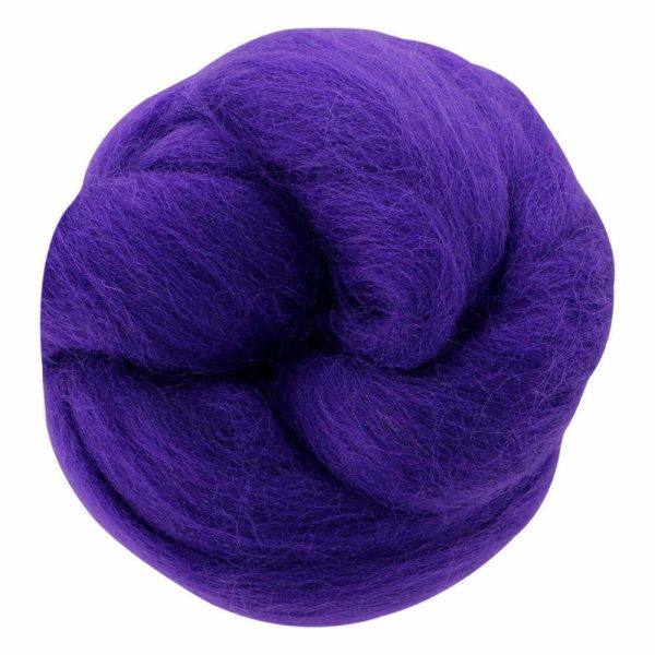 Laine à mèche pour le feutrage naturelle - 25g - violet royal