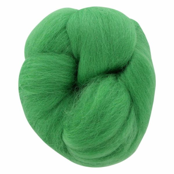 Laine à mèche pour le feutrage naturelle - 25g - vert feuille