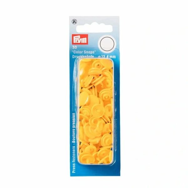 Bouton pression plastique - Jaune – Image 2