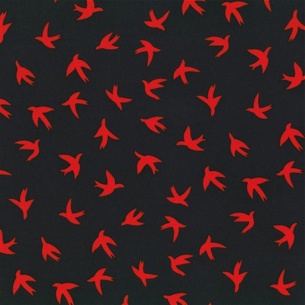 Oiseaux rouges - Noir