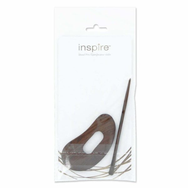 Épingle à châle - Demi-lune en bois - 6,9 cm (2 25/32 po)
