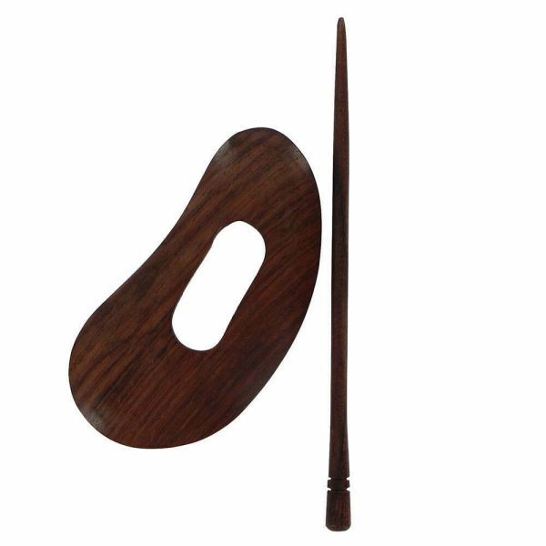 Épingle à châle - Demi-lune en bois - 6,9 cm (2 25/32 po) – Image 2