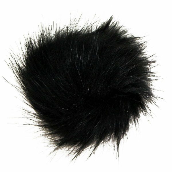 Pompon fausse fourrure - Noir