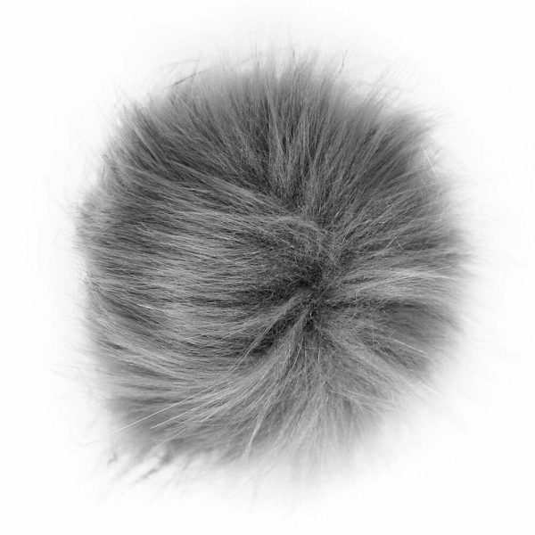 Pompon fausse fourrure - Gris