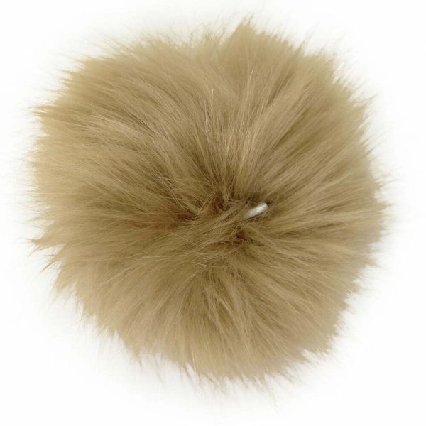 Pompon fausse fourrure - Brun